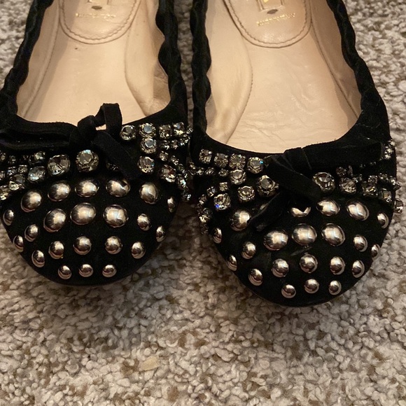Prada ballerina rhinestone flats size 38/8 - Picture 2 of 9
